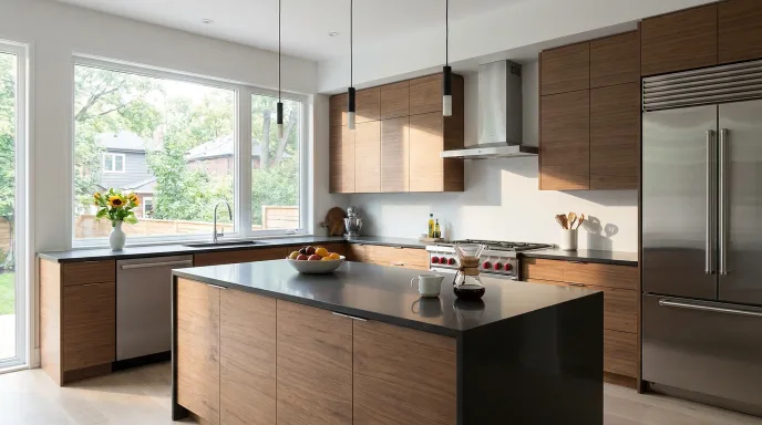 Modern kitchen in North York